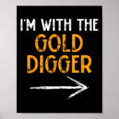 I’m With The Gold Digger Halloween Matching Couple Poster (Voorkant)
