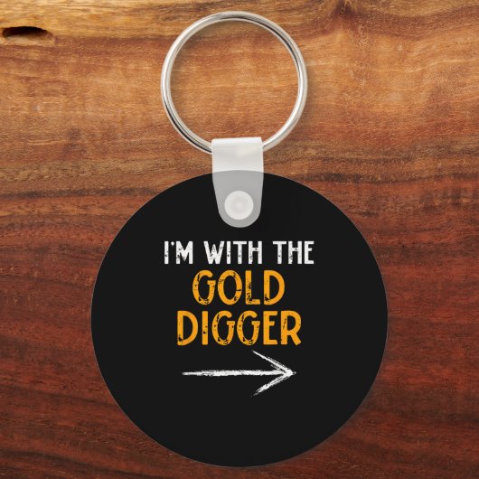 I’m With The Gold Digger Halloween Matching Couple Sleutelhanger (Voorkant)