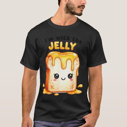 I’m With The Jelly Funny Matching Couple Cute Kawa T-shirt (Voorkant)