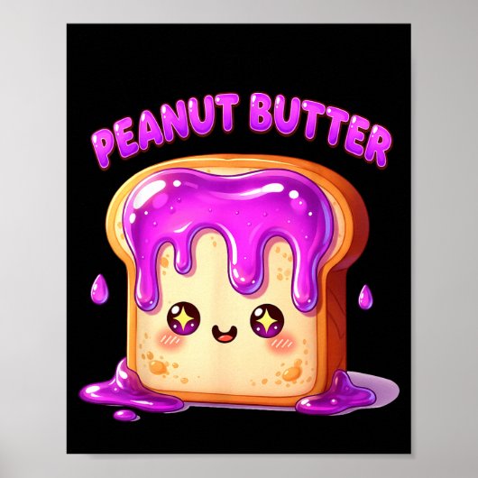 I’m With The Peanut Butter Funny Matching Couple C Poster (Voorkant)