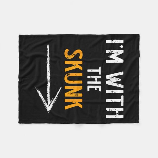 I’m With The Skunk Funny Halloween Matching Couple Fleece Deken (Voorkant (Horizontaal))
