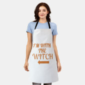 I’m With The Witch  Halloween Apron Schort (Gedragen)