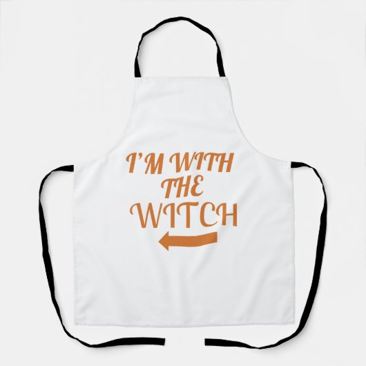 I’m With The Witch  Halloween Apron Schort (Voorkant)