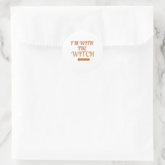 I’m With The Witch Sticker (Tas)