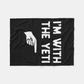 I’m With The Yeti Funny Halloween Matching Costume Fleece Deken (Voorkant (Horizontaal))