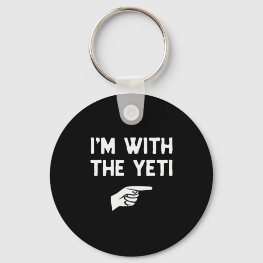 I’m With The Yeti Funny Halloween Matching Costume Sleutelhanger (Voorkant)