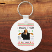 I Made Them By Hand Funny Ugly Sweater Sleutelhanger (Voorkant)