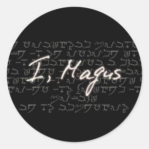 I, magus ronde sticker