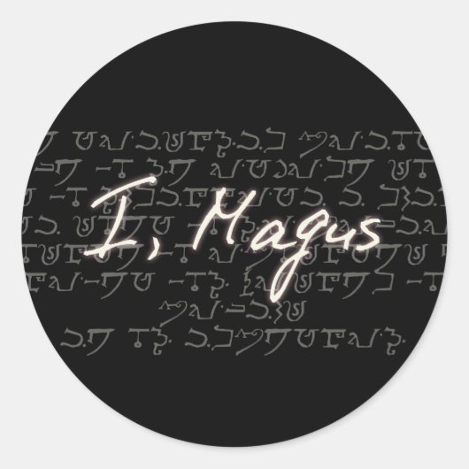 I, magus ronde sticker (Voorkant)