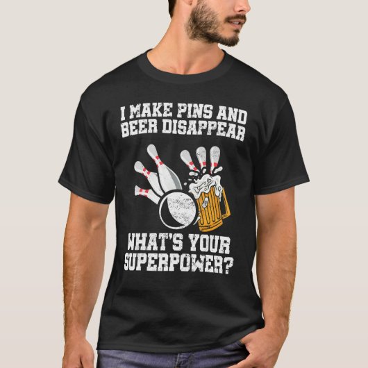I make pins disappear whats your supwerpower Bowli T-shirt (Voorkant)