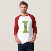 I Mannen Basic 3/4 Sleeve Raglan T-Shirt (Voorkant volledig)