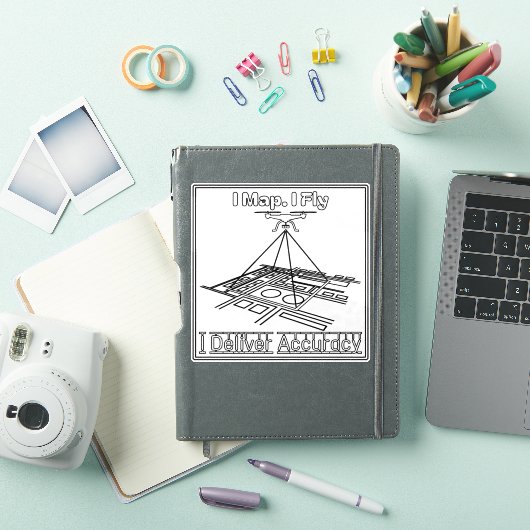 I map, I fly drone sticker (iPad Cover)