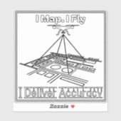 I map, I fly drone sticker (Vel)