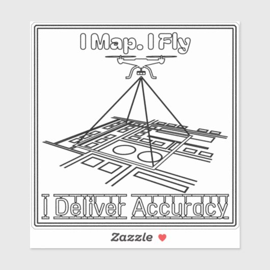 I map, I fly drone sticker (Vel)
