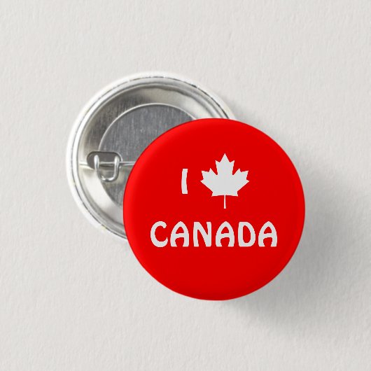 I Maple Leaf Canada Button (Voorkant /achterkant)
