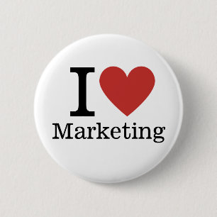 I ❤️ Marketing voor werknemers CUSTOM Pins Ronde Button 5,7 Cm