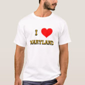 I ❤️ Maryland Custom T-Shirt  (Voorkant)