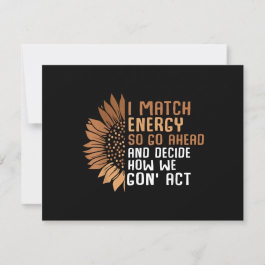I Match Energie Empowerment Afro-Amerikaanse Afro (Voorkant)