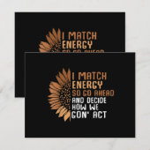 I Match Energie Empowerment Afro-Amerikaanse Afro (Voorkant / Achterkant)