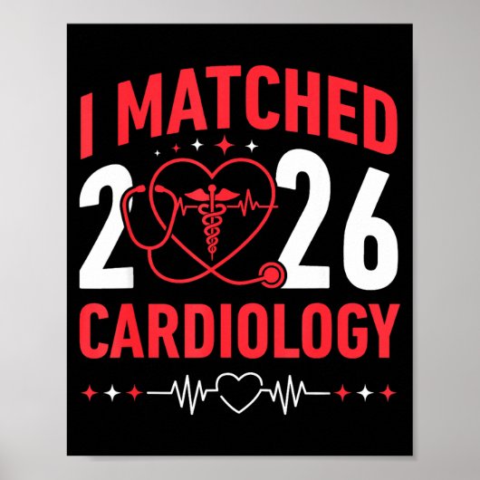 I Matched Cardiology Match Day 2026 Residency Resi Poster (Voorkant)