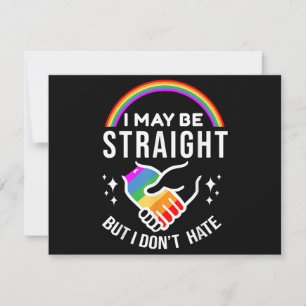 I May Be Straight But I Don't Hate LGBT Gay Pride Bedankkaart