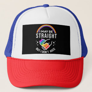 I May Be Straight But I Don't Hate LGBT Gay Pride Trucker Pet