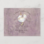 "I May Look Calm" Chicken Briefkaart (Voorkant)