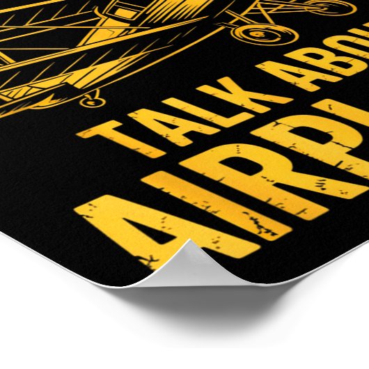 I May Sntaneously Talk About Airplanes Funny Airpl Poster (Hoek)