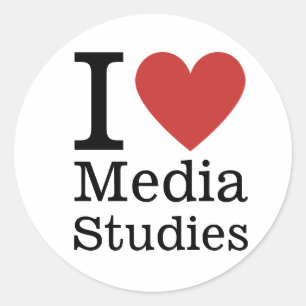 I ❤️Mediastudies voor studenten/faculteit CUSTOM Ronde Sticker