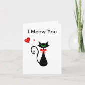 I Meow You Siamese Met Hartjes Valentijn  Feestdagen Kaart (Voorkant)