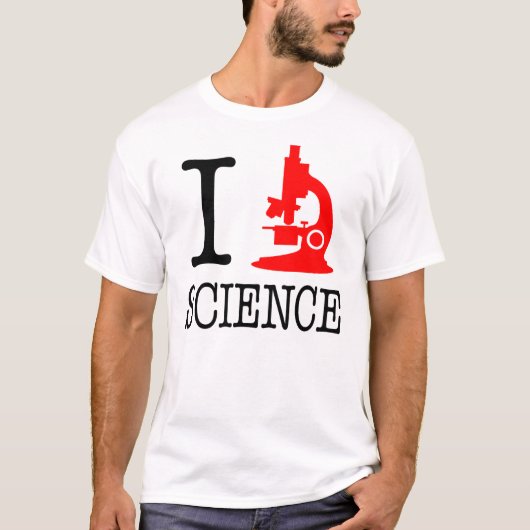 I Microscope Science Light T-Shirt (Voorkant)