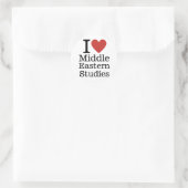 I ❤️ Midden-Oosterse Studies voor studenten / facu Ronde Sticker (Tas)