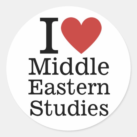 I ❤️ Midden-Oosterse Studies voor studenten / facu Ronde Sticker (Voorkant)