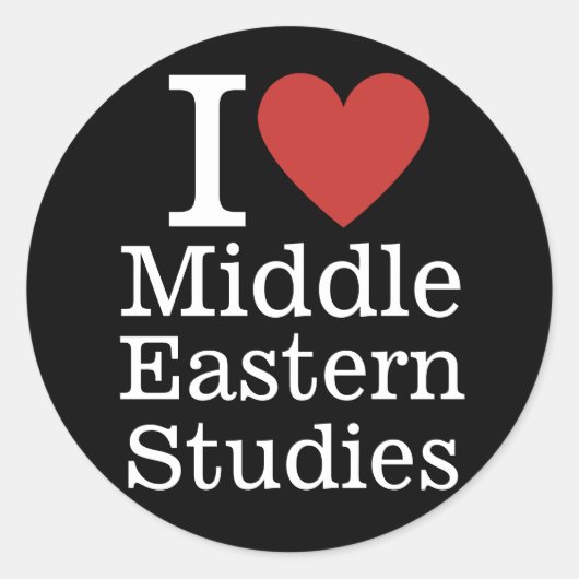 I ❤️ Midden-Oosterse Studies voor studenten / facu Ronde Sticker (Voorkant)