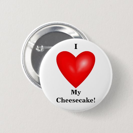 I Mijn Cheesecake Button (Voorkant /achterkant)