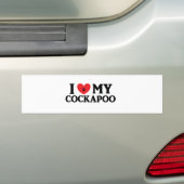 I Mijn Cockapoo Bumpersticker (Op auto)