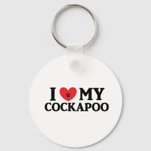 I Mijn Cockapoo Sleutelhanger