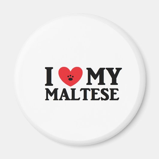 I ♥ Mijn Maltees Magneet (Voorkant)