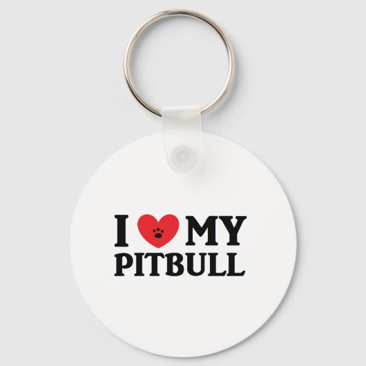 I Mijn Pitbull Sleutelhanger (Voorkant)