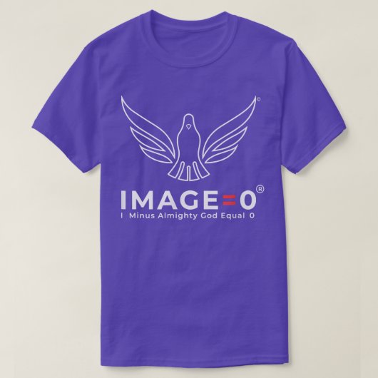 I minus Almighty God equal 0 T-shirt (Design voorkant)