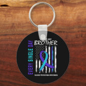 I Miss My Brother Suicide Awareness Prevention Ame Sleutelhanger (Voorkant)