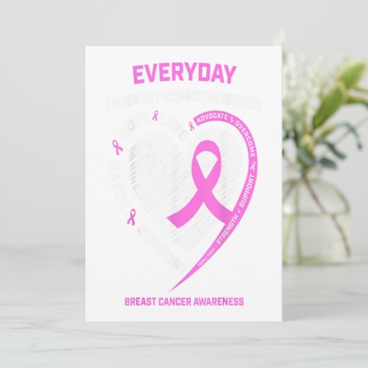 I Miss My Granddaughter Breast Cancer Awareness Aankondiging (Staand voorkant)