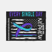 I Miss My Nephew Suicide Awareness Prevention Amer Fleece Deken (Voorkant (Horizontaal))