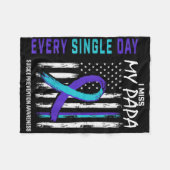 I Miss My Papa Suicide Awareness Prevention Americ Fleece Deken (Voorkant (Horizontaal))