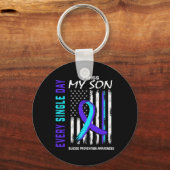 I Miss My Son Suicide Prevention Awareness America Sleutelhanger (Voorkant)