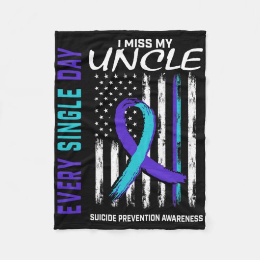 I Miss My Uncle Suicide Awareness Prevention Ameri Fleece Deken (Voorkant)