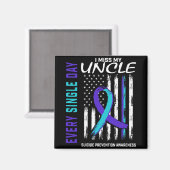I Miss My Uncle Suicide Awareness Prevention Ameri Magneet (Voorkant / Achterkant)
