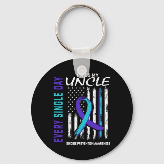 I Miss My Uncle Suicide Awareness Prevention Ameri Sleutelhanger (Voorkant)