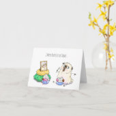 I Miss Our Little Talks pug card Kaart (Gele Bloem)