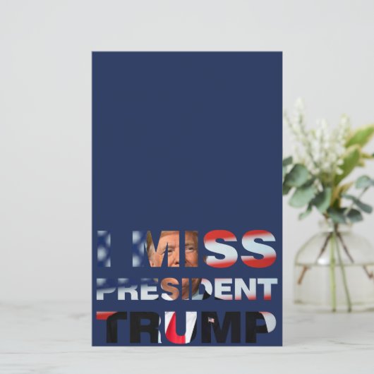 I Miss President Trump Paper Sheet (Staand voorkant)